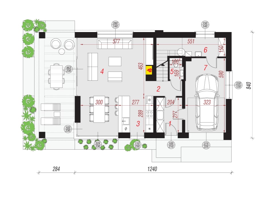 Szyszkowce plan parter